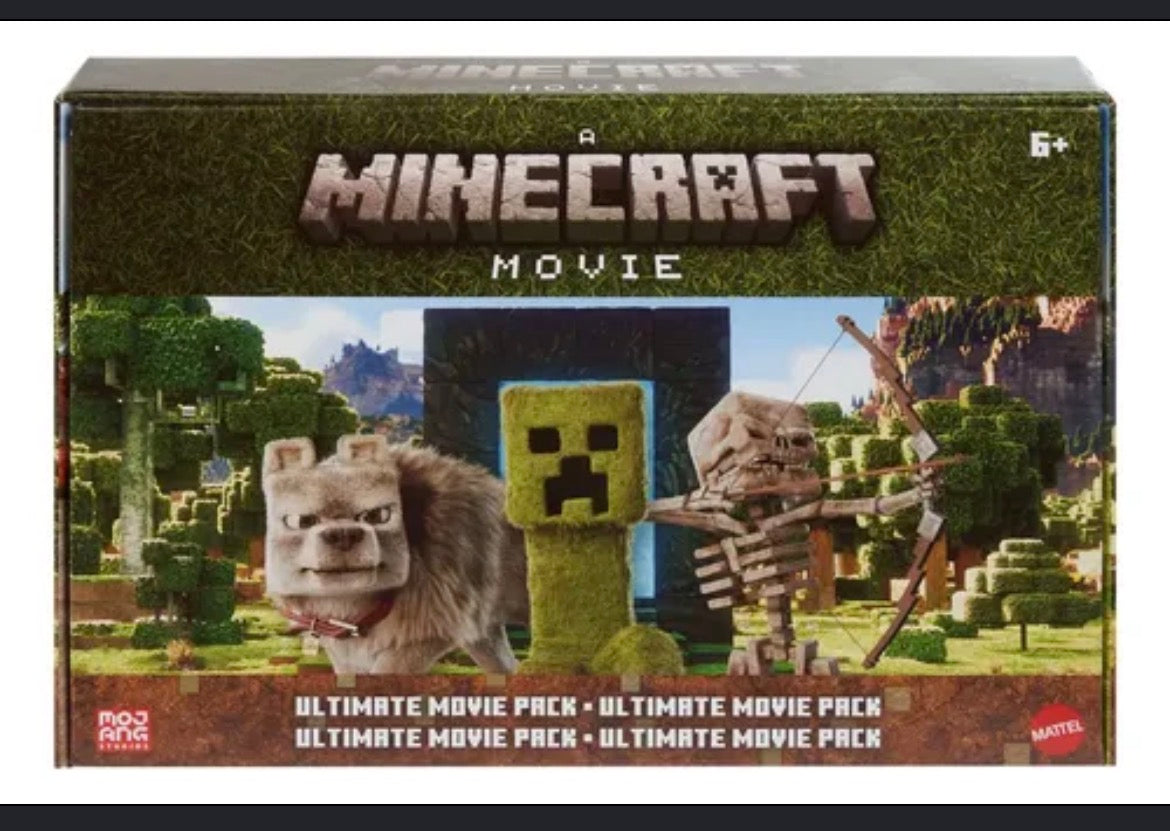 A Minecraft Movie Ultimate Movie Pack with Wolf, Creeper and Skeleton figures by Mattel