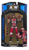 AEW Unrivaled Collection Ricky Starks action figure #169 in packaging with red and black ring gear