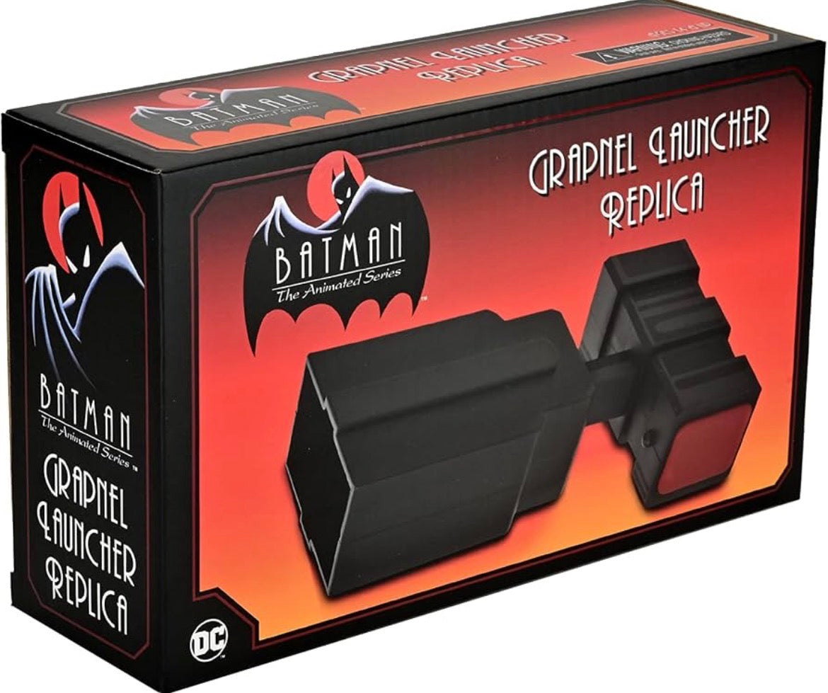 NECA Batman The Animated Series Grapnel Launcher Replica in collector box packaging