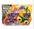 Monster Jam x Marvel Sentinis vs Wolverine die-cast monster truck 2-pack in packaging